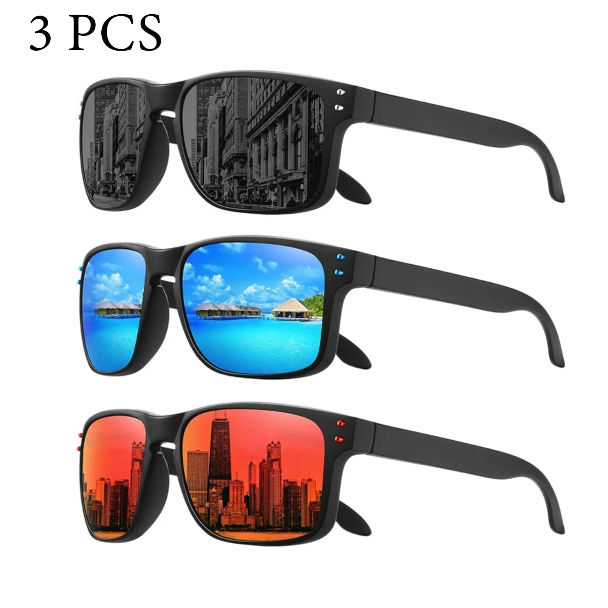 1/4 Pcs Polarized Sunglasses for Men Women Designer Driving Night Vision Sun Glasses Male Fishing UV400 TR Polarized 2028