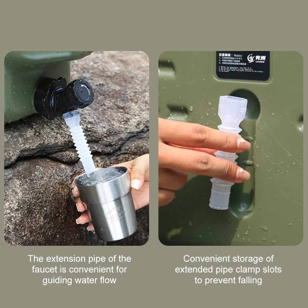 12/13/19L Water Tank Outdoor Water Bin Large Capacity Camping Bucket with Faucet No Leakage Water Bucket Container for Travel