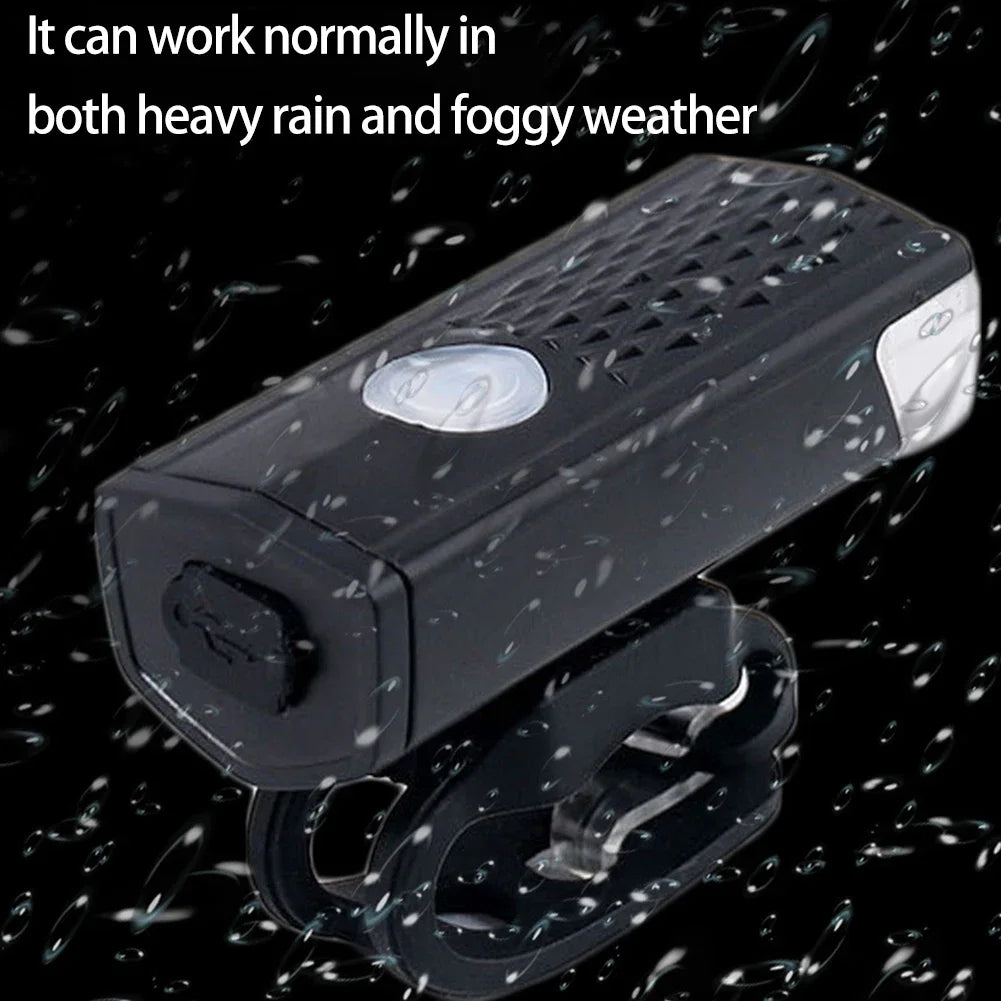 Bicycle Front & Rear Light Set Bicycle Head Light IPX4 Waterproof Bike LED Flashlight USB Rechargeable Cycling Accessories