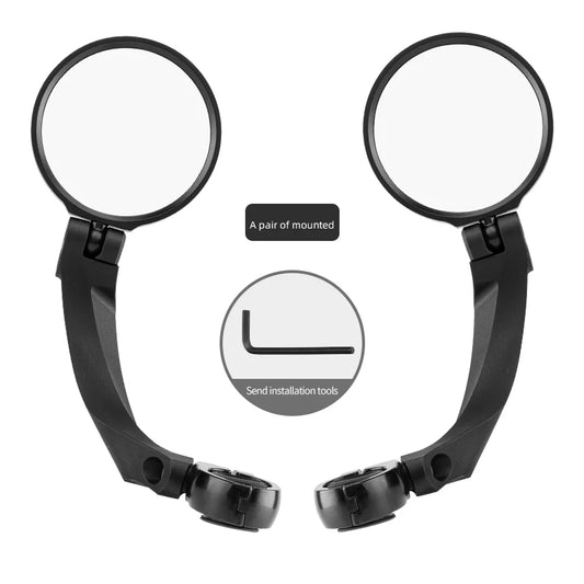 ROCKBROS Bike Mirror Handlebar Rear View Mirror Adjustable Wide Range Back Sight Reflector Cycling Mirrors Bicycle Accessories