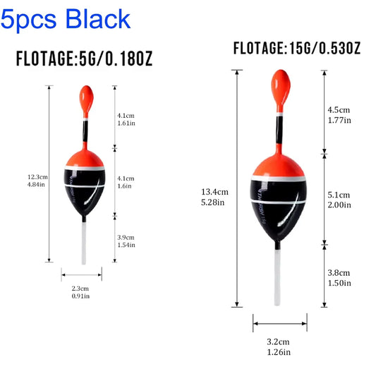 5pcs Fishing Float Slip Bobbers Balsa Wood Fishing Buoys 5g 15g Floatage Freshwater Sea Fishing Floats Bobber For Carp