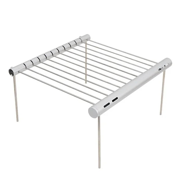 Portable Foldable Stainless Steel Camping Grill Rack Collapsible Outdoor Campfire Grill for Backpacking Hiking