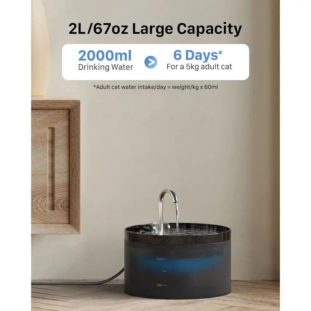 Cat Water Fountain: Dog Bowl Fountains - Automatic Pet Dispenser - Dogs Drinking Waterer Bowls Indoor - Auto Watering Dish Suppl