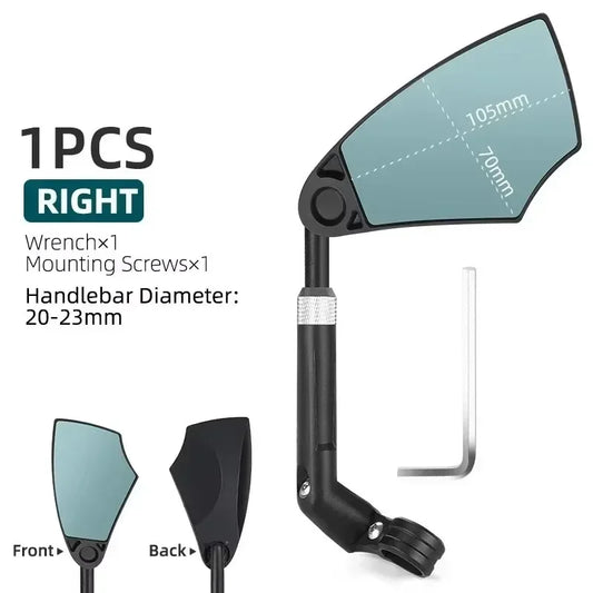 Rear View Mirror Reflector Adjustable Rotatable Handlebar Mirror Clear Rearview Electric Scooter Cycling Bicycle Accessory