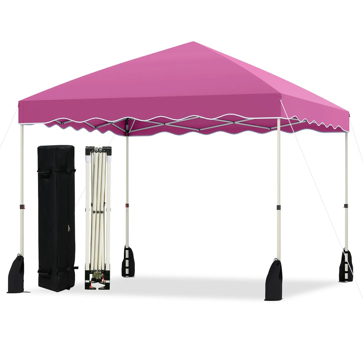 HOMASIS Pop Up Canopy Tent With Wheeled Bag Portable Shelter