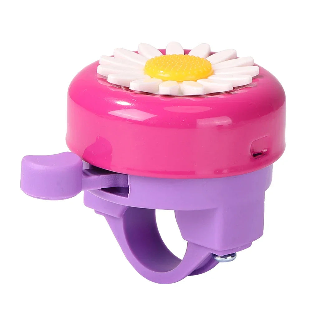 Kids Bicycle Bell Handlebars Boys Girls Cycling Ring Riding Alarm Horns Bike Daisy Flower Safety Warning Cycling Accessories