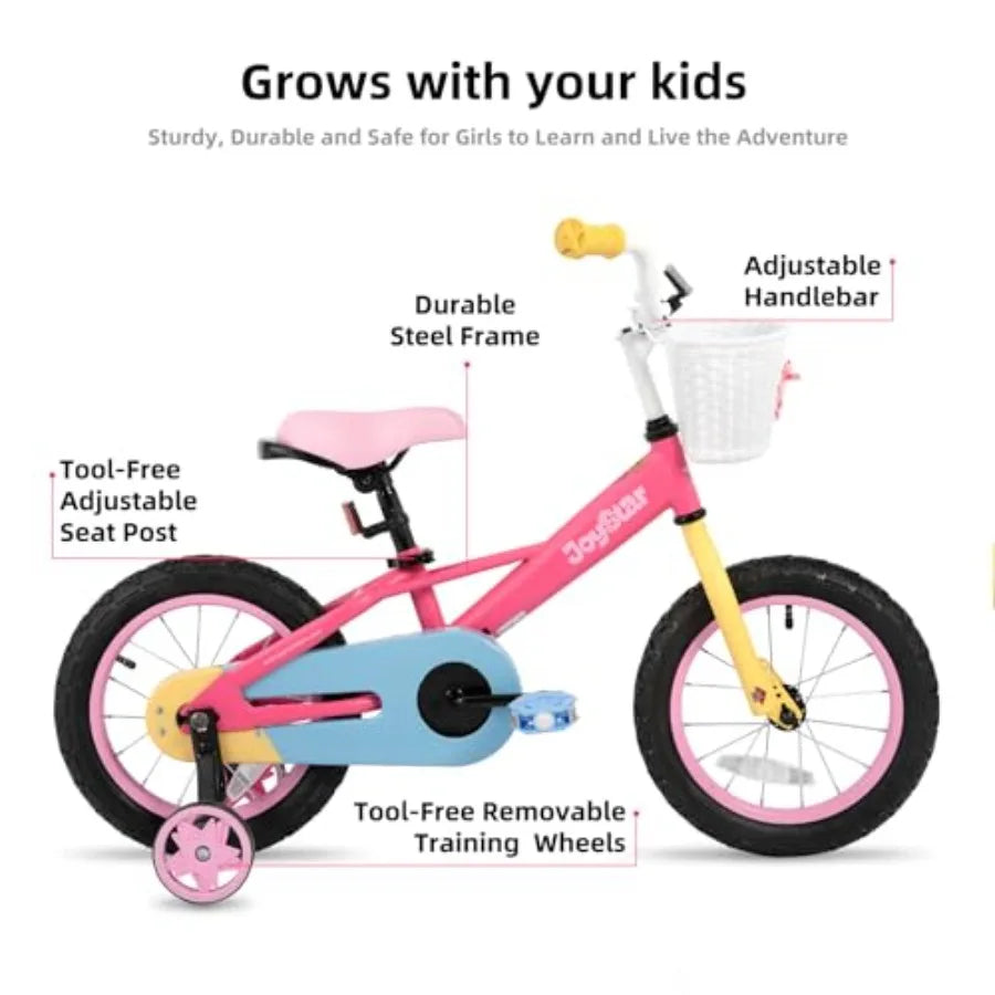 OLOEY Girls Bike With Training Wheels For Kids