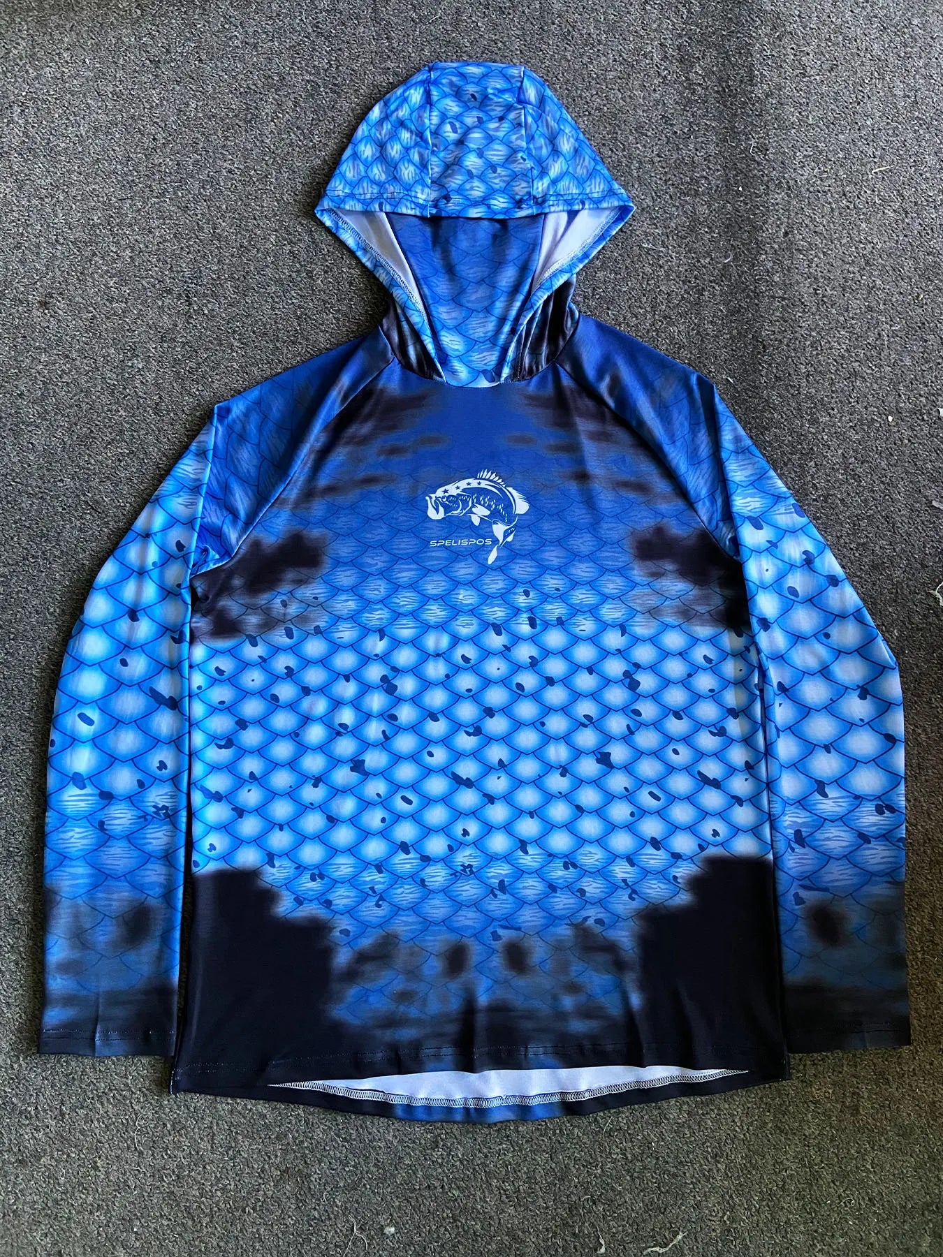 Men's Fishing Hoodie Shirt Long Sleeve with Mask, UV UPF 50+ Shirts Quick Dry, Lightweight & Breathable for Fishing, Beach, Lake