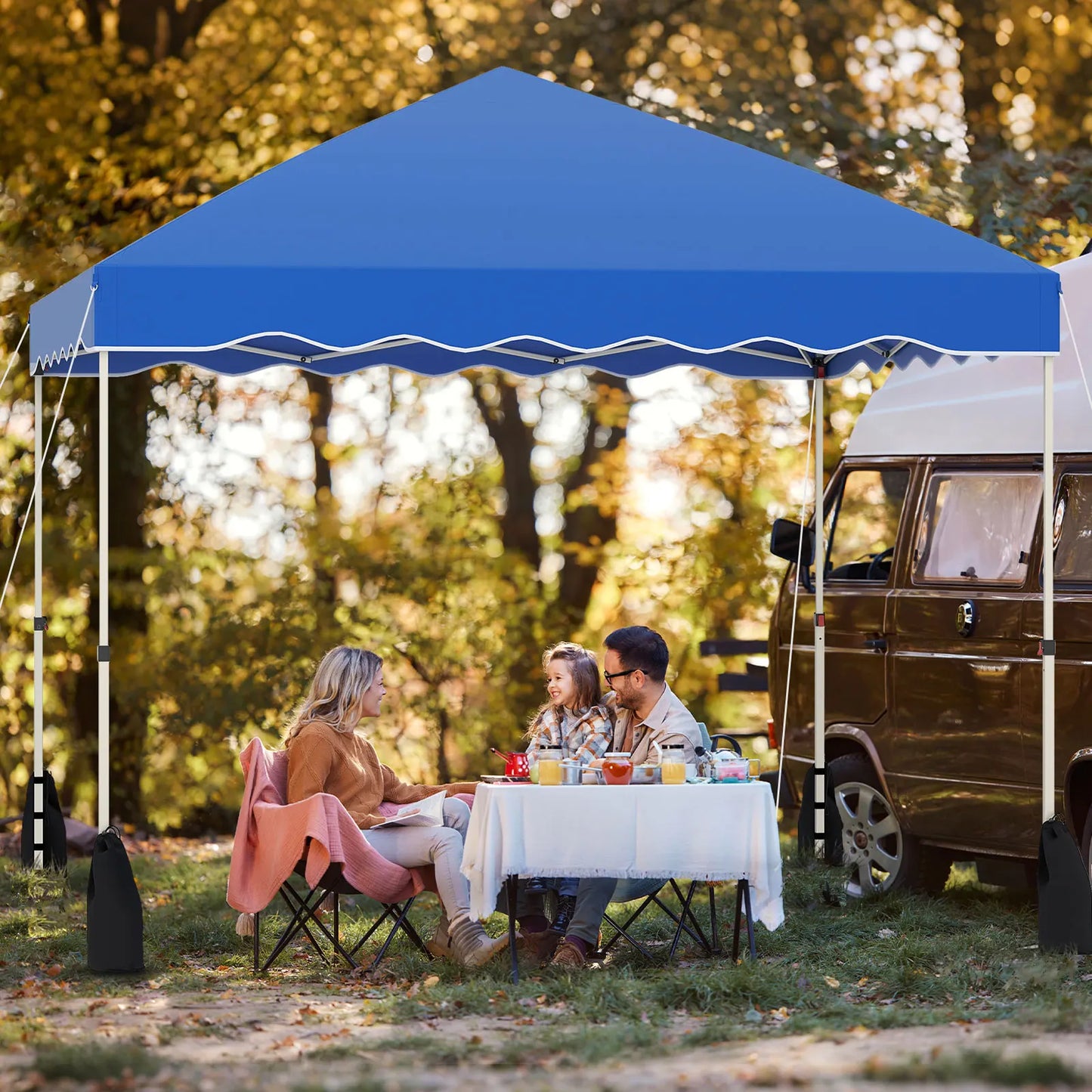 HOMASIS Pop Up Canopy Tent With Wheeled Bag Portable Shelter