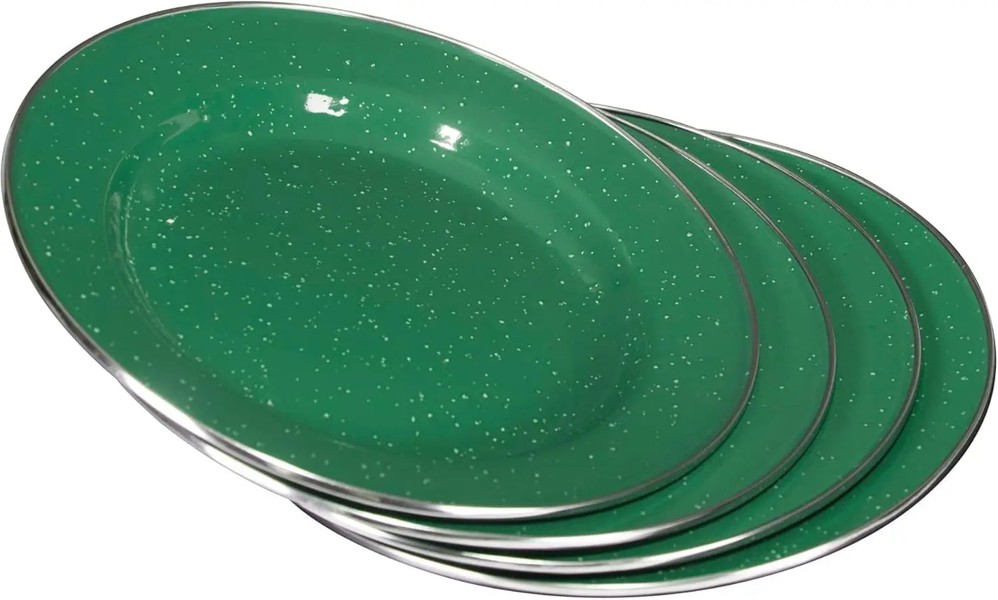 Enamel Camping Tableware Set 24 Piece Stainless Steel Cutlery