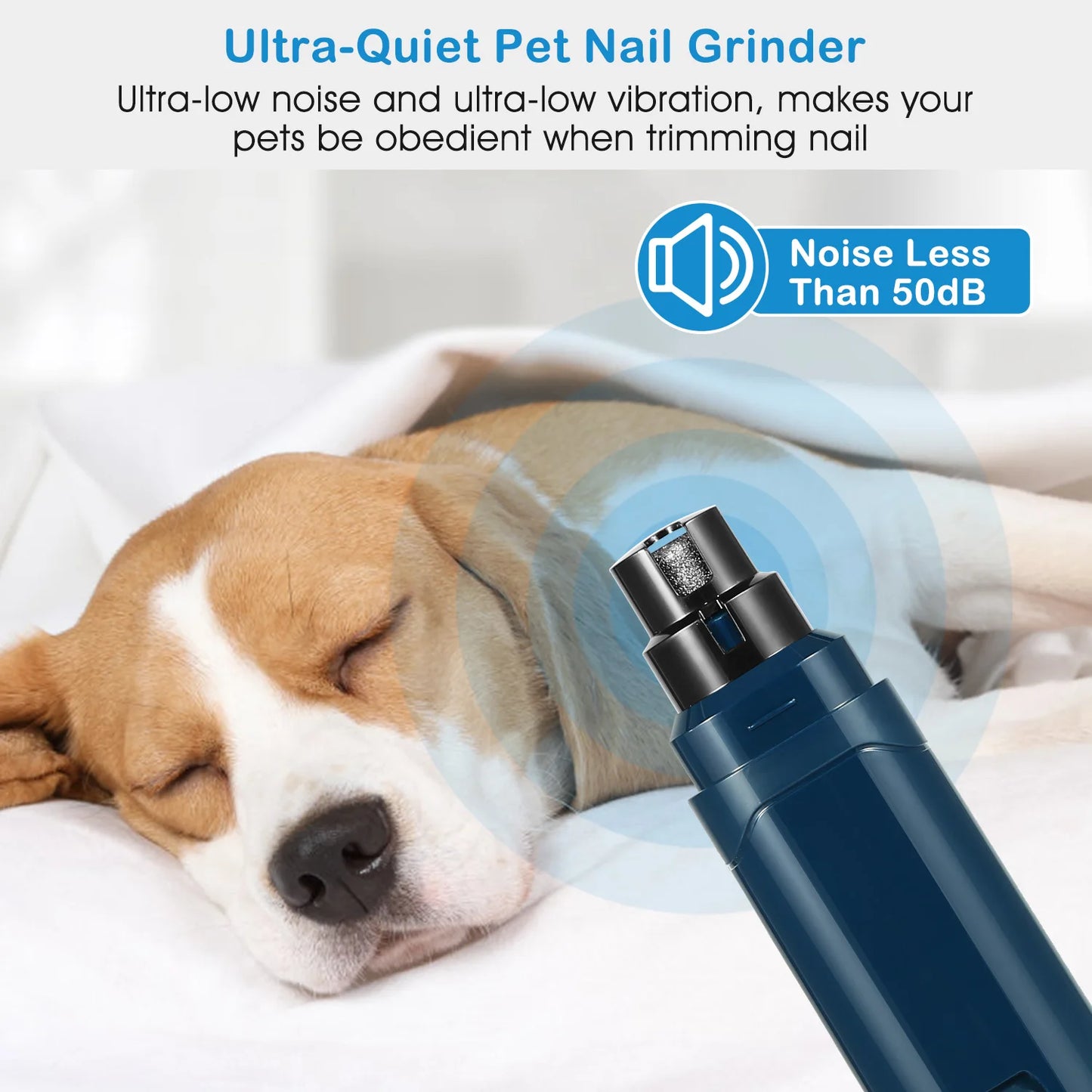 Upgrade Quiet Pet Nail Grinder Electric Dog Trimmer Painless Cat Paws Grooming Tool USB Rechargeable FAST US DELIVERY