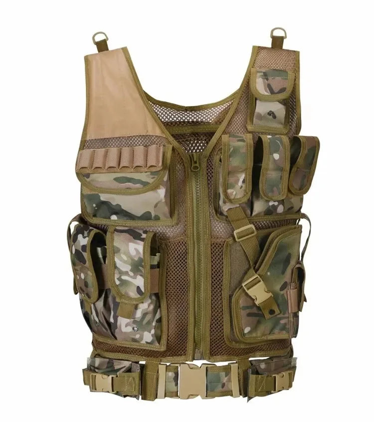 Molle Tactical Vest Adjustable For Security Airsoft CS War Games
