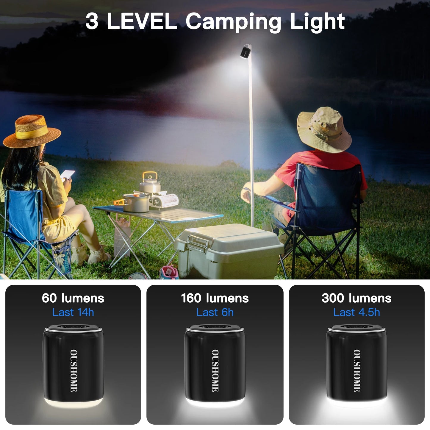 Portable Air Pump for Inflatables, Ultra-Mini Air Pump with Camping Light, USB Rechargeable Air Pump with Magnetic Design for Sl
