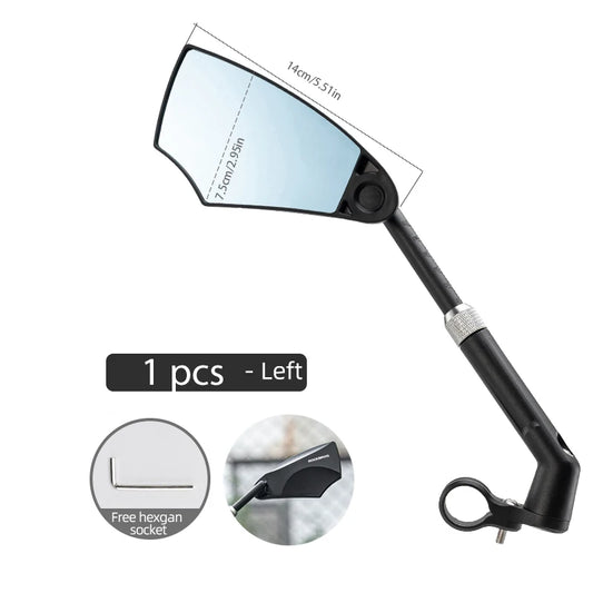 ROCKBROS Local Shipping Universal Bike Rearview Mirror 360° Adjustable Bicycle Mirror For Mountain Road Bike Motorcycle Mirror