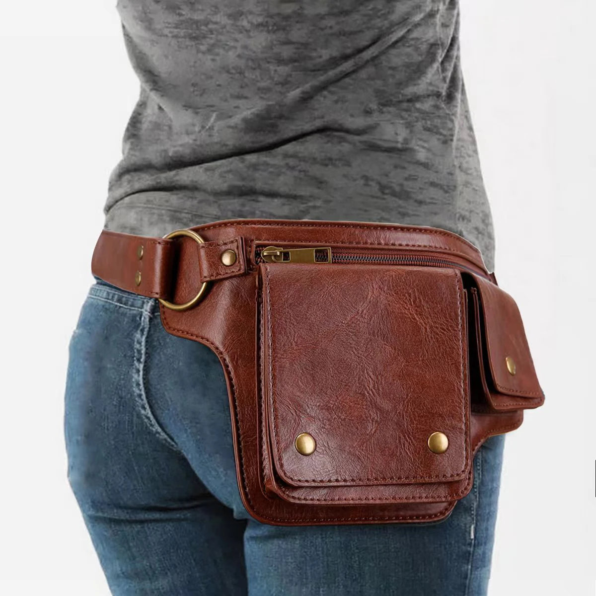 Versatile Outdoor Waist Bag Adjustable Strap Multi Pocket Hip Pack Hiking Camping Travel Daily Use Unisex Casual Storage Pouch