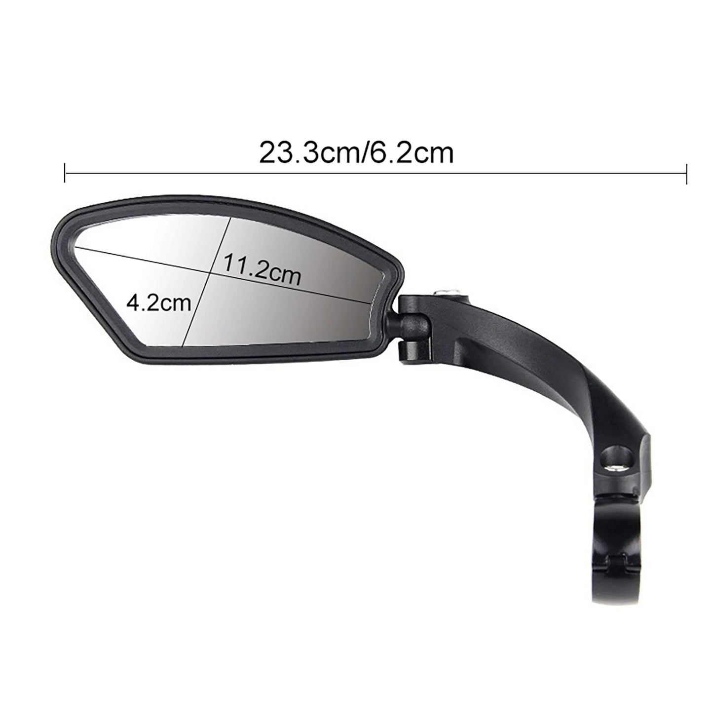 Bicycle Rearview Mirror Right/Left Wide Range Rearview Mirror HD Glass Lens Adjustable Angle Reflector Cycling Wide Range Mirror