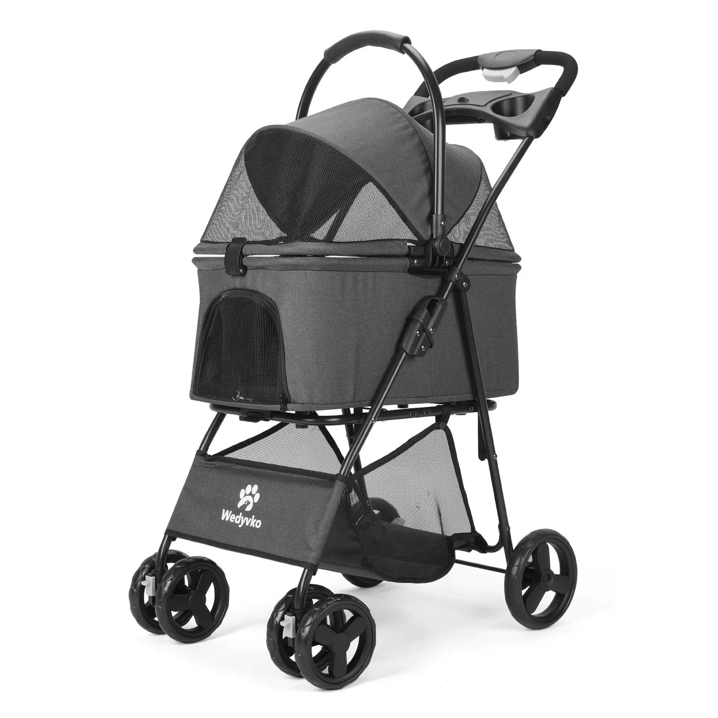 3-In-1 Pet Stroller With Removable Carrier All-Terrain Waterproof