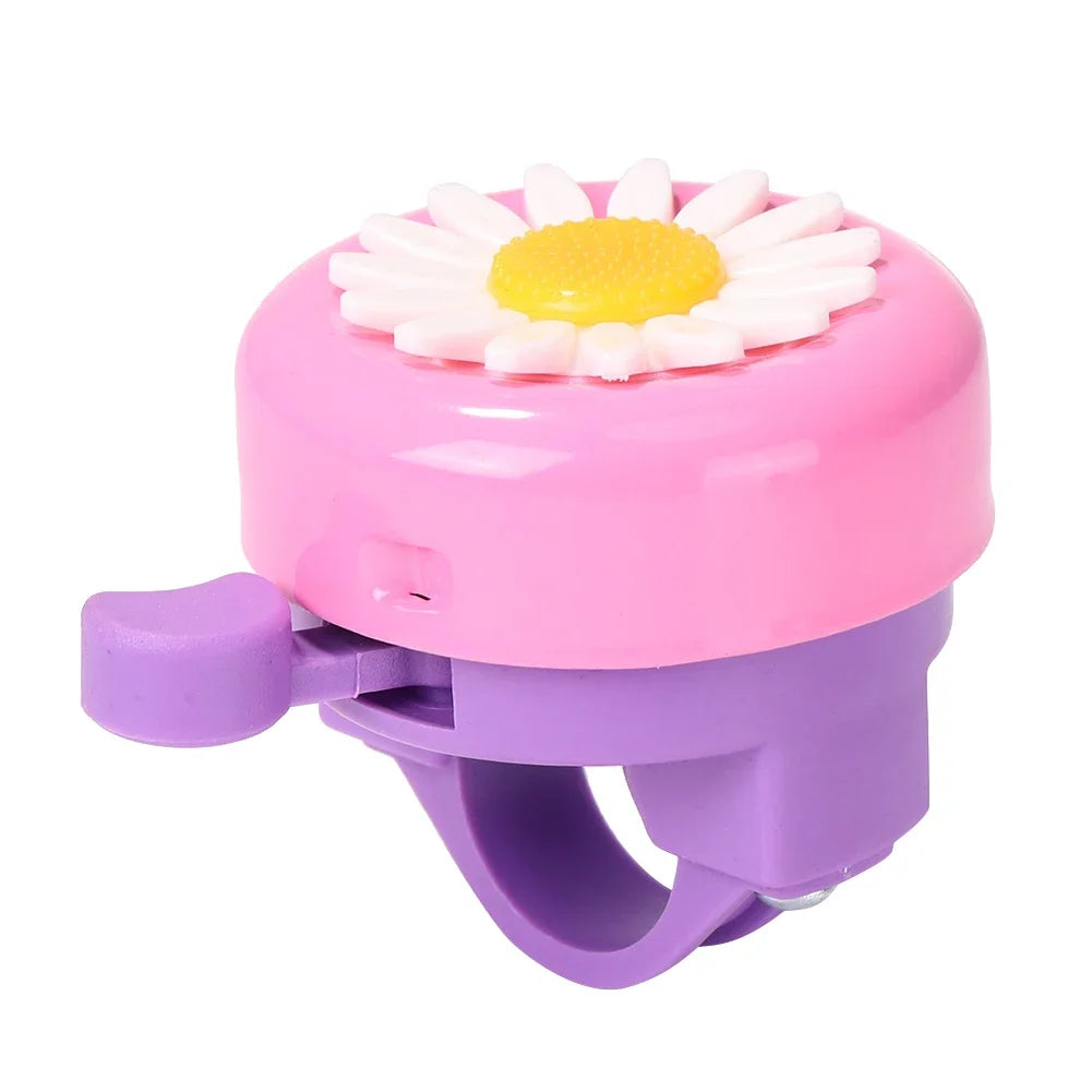 Kids Bicycle Bell Handlebars Boys Girls Cycling Ring Riding Alarm Horns Bike Daisy Flower Safety Warning Cycling Accessories