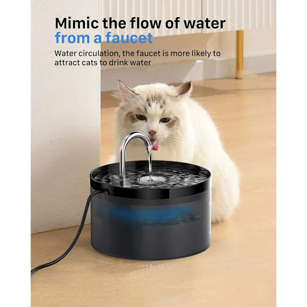 Cat Water Fountain: Dog Bowl Fountains - Automatic Pet Dispenser - Dogs Drinking Waterer Bowls Indoor - Auto Watering Dish Suppl