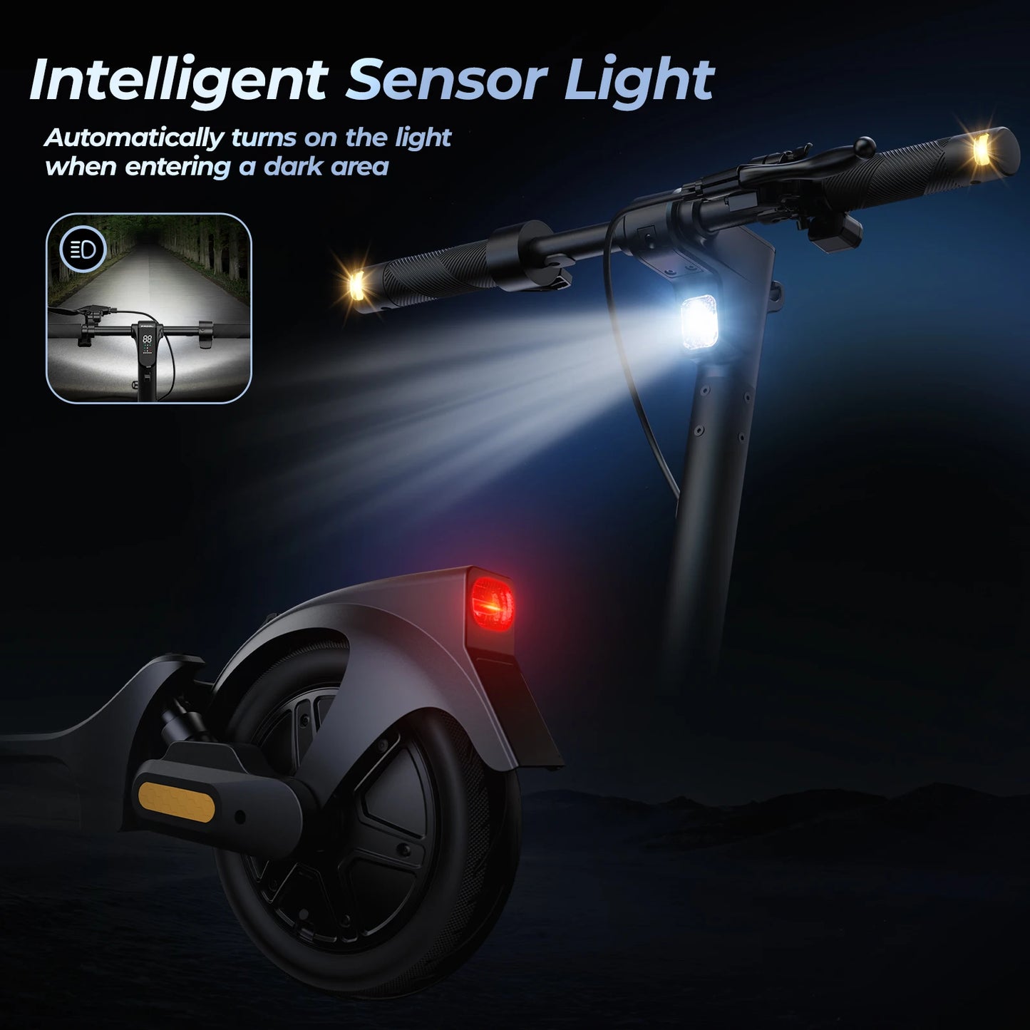1000W/500W Electric Scooter 10/8.5 Inch 40/20 Mile Max Range Foldable E-scooter with Double Suspension APP Smart Control Scooter