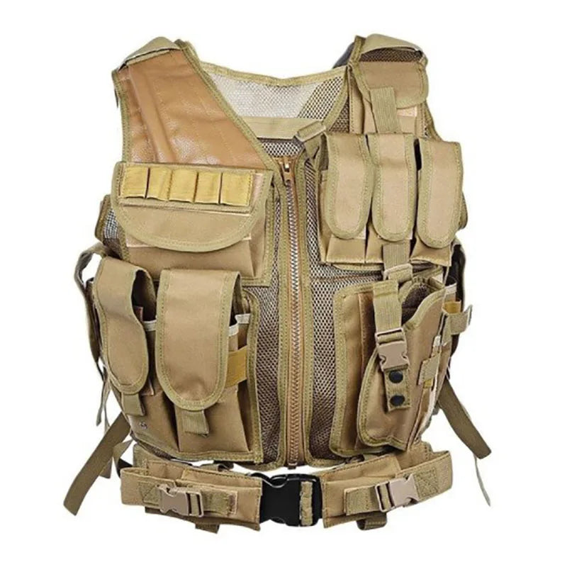 Molle Tactical Vest Adjustable For Security Airsoft CS War Games