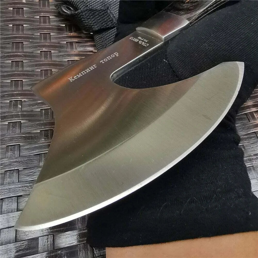 8.7" SURVIVAL TOMAHAWK THROWING AXE GUT HOOK Combat Tactical Hunting Hatchet Ax