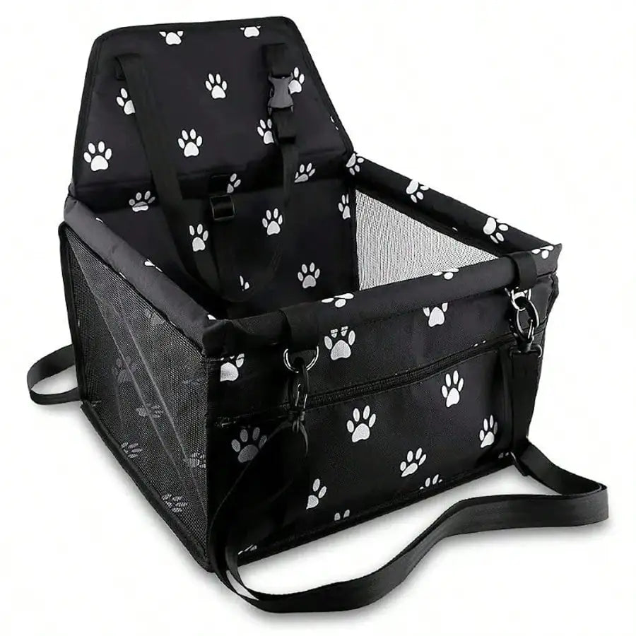 Foldable Dog Car Booster Seat Waterproof Oxford Breathable Travel Carrier for Small Medium Dogs
