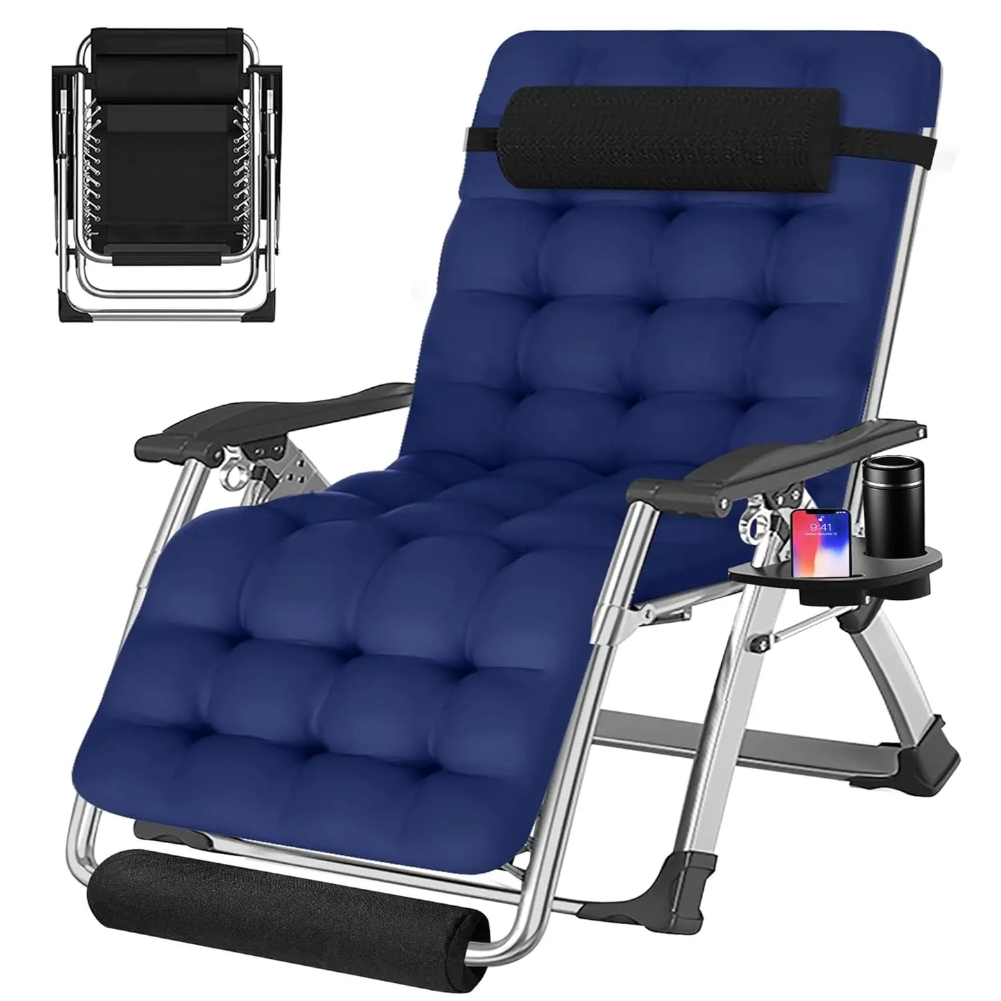 Zero Gravity Chair,Premium Outdoor Lawn Folding Lounge Chairs,Sturdy Adjustable Reclining Patio Chairs with, Customized