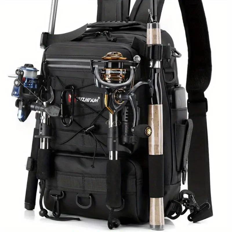 Lure bag multi-functional backpack large capacity wear-resistant waterproof hanging position rich outdoor equipment fishing bag