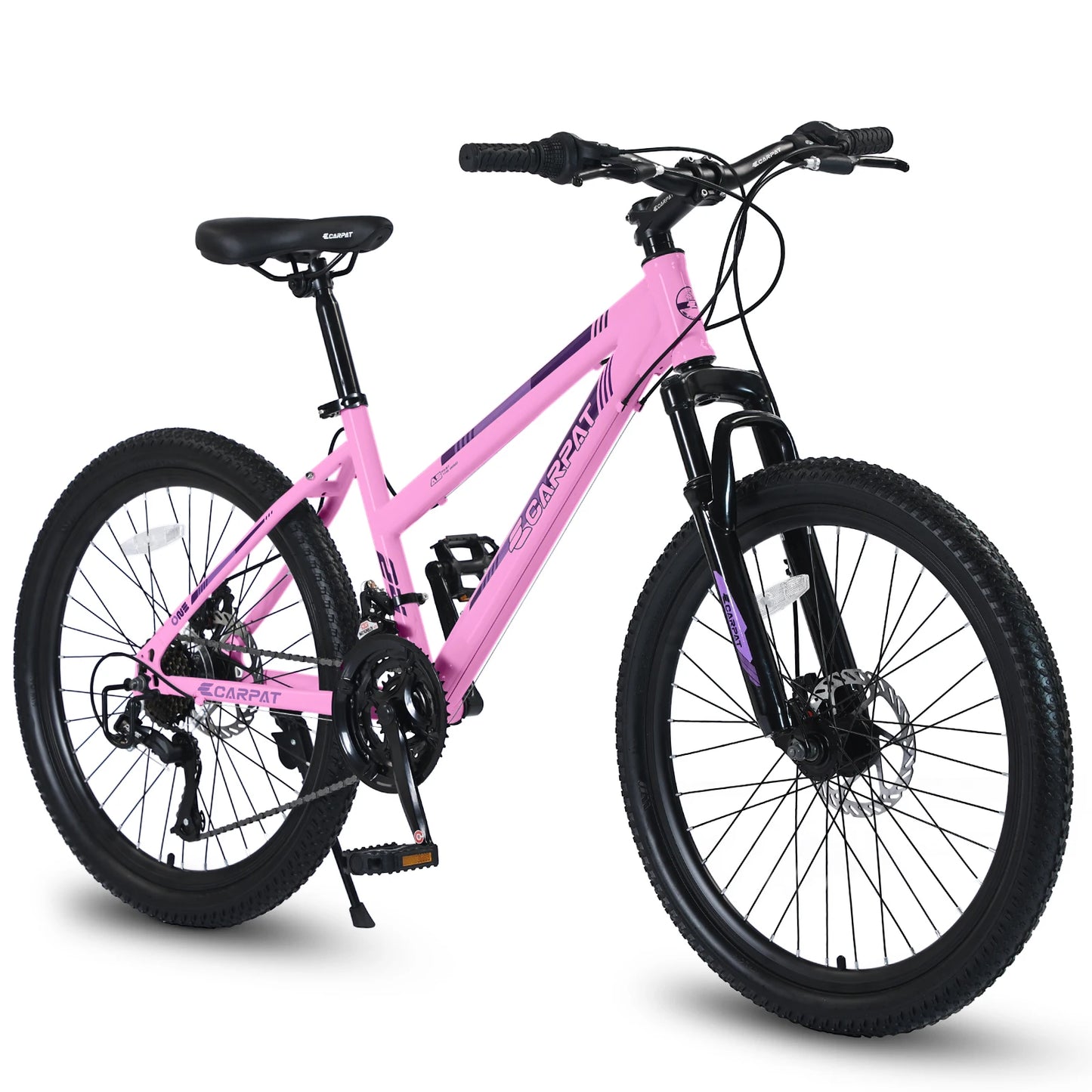 Ecarpat Womens Mountain Bike 21 Speed Steel Front Suspension Disc