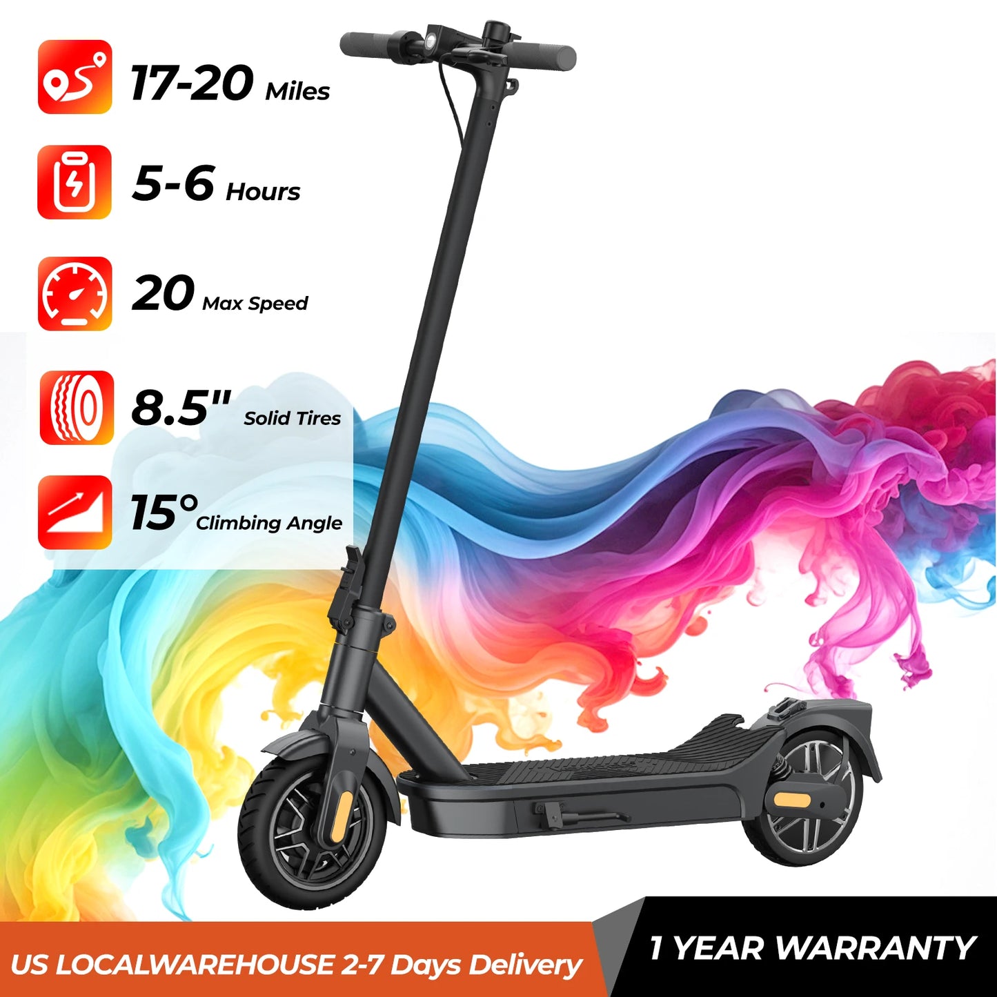 1000W/500W Electric Scooter 10/8.5 Inch 40/20 Mile Max Range Foldable E-scooter with Double Suspension APP Smart Control Scooter
