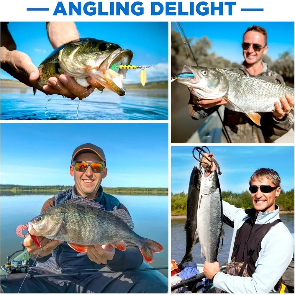 137-Piece Fishing Tackle Set with Lures, Hooks, Weights, and More - Ideal Bass Freshwater Fishing Gift for Men
