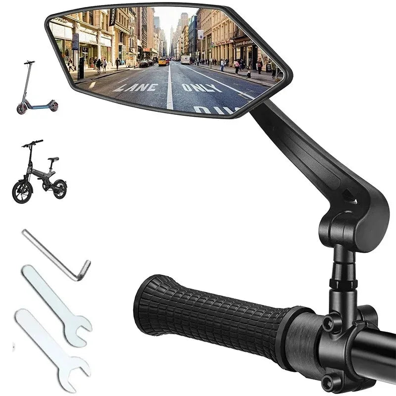 Rear View Mirror Reflector Adjustable Rotatable Handlebar Mirror Clear Rearview Electric Scooter Cycling Bicycle Accessory
