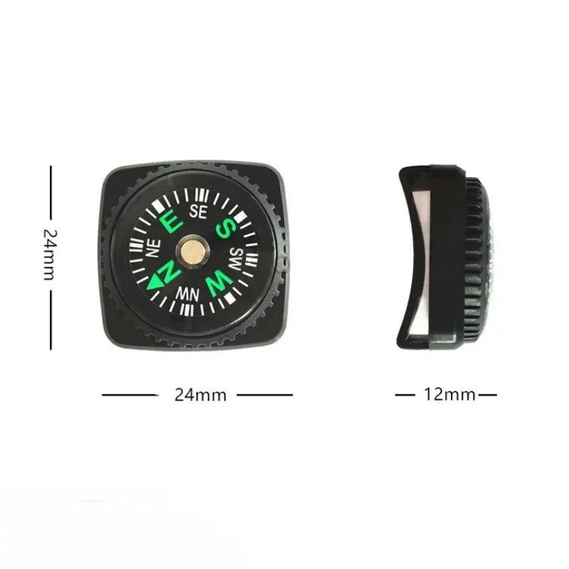 20mm Mini Strap Button Compass for Rubber Sleeve Strap Webbing Survival Pocket Compass Outdoor Travel Hiking Camping Accessories