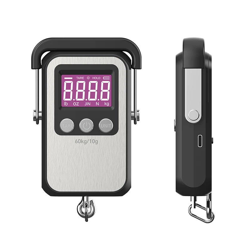 60Kg 10g LCD Digital Display Portable Hanging Scale Luggage Fishing Travelling Electronic Weighing Scale Kitchen Weighing Tools