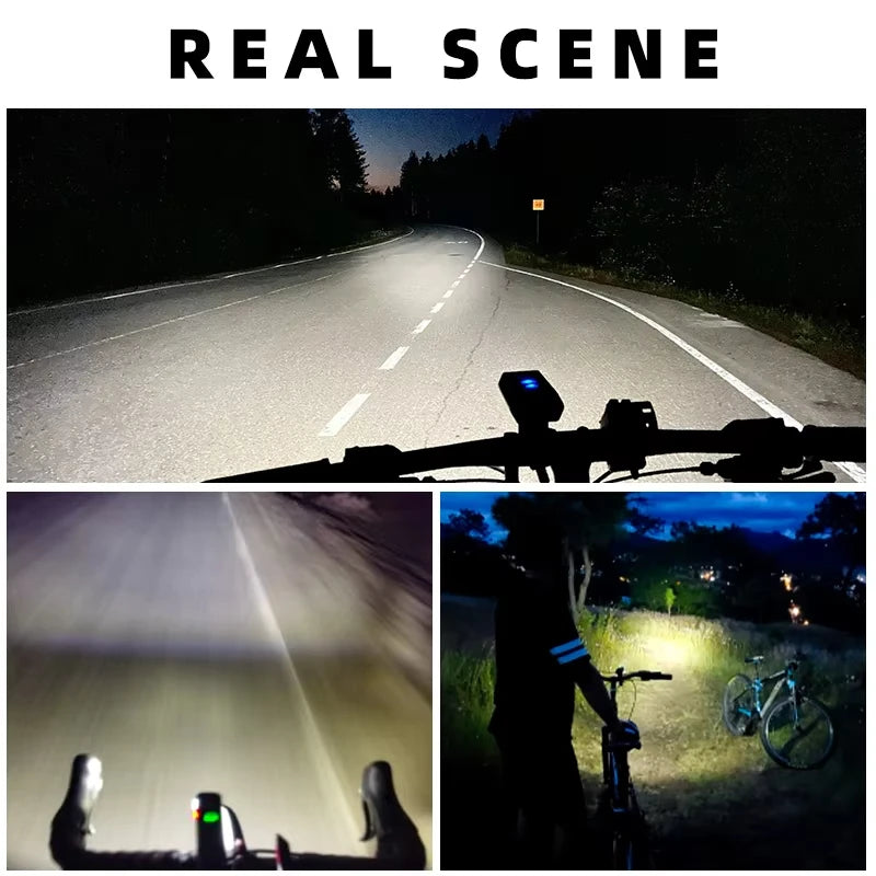 ROCKBROS Bicycle Light Rainproof Type-C Charging LED 2000mAh MTB Road Bike Front Lamp Headlight Ultralight Flashlight Bike Light