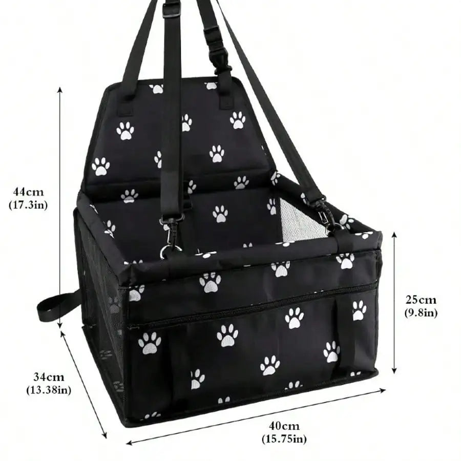 Foldable Dog Car Booster Seat Waterproof Oxford Breathable Travel Carrier for Small Medium Dogs
