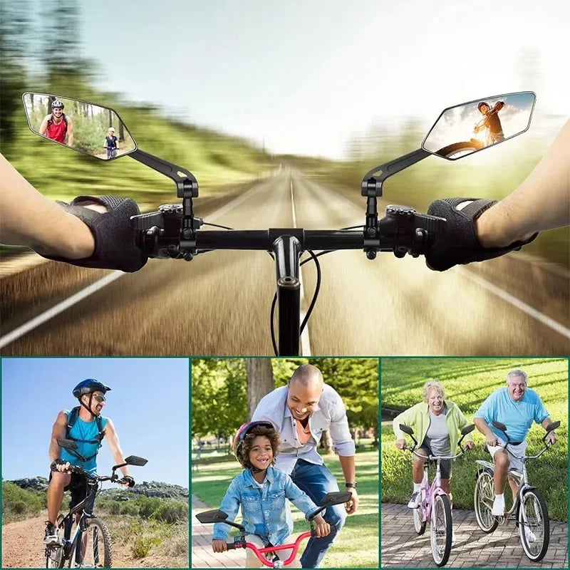 Rear View Mirror Reflector Adjustable Rotatable Handlebar Mirror Clear Rearview Electric Scooter Cycling Bicycle Accessory