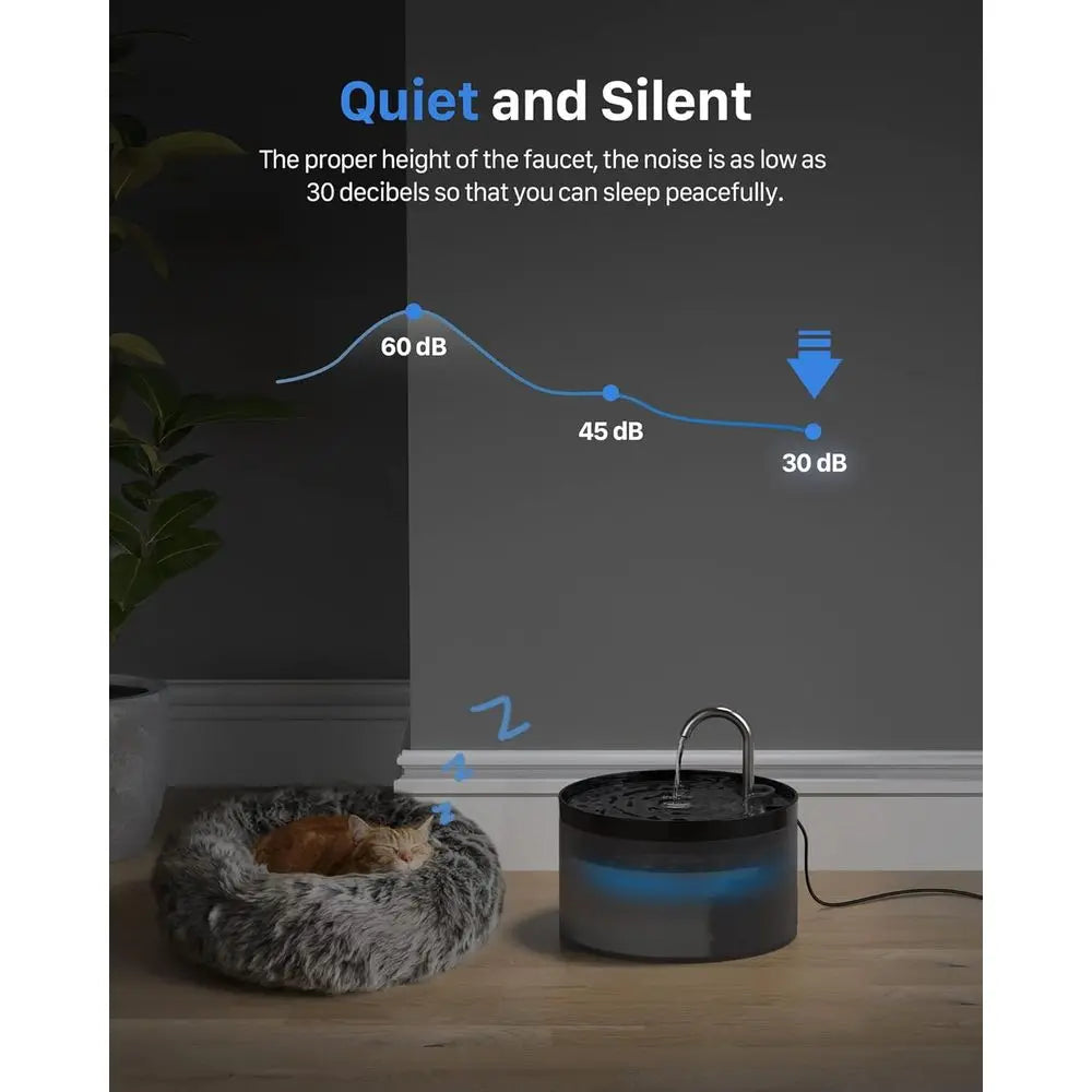 Cat Water Fountain: Dog Bowl Fountains - Automatic Pet Dispenser - Dogs Drinking Waterer Bowls Indoor - Auto Watering Dish Suppl