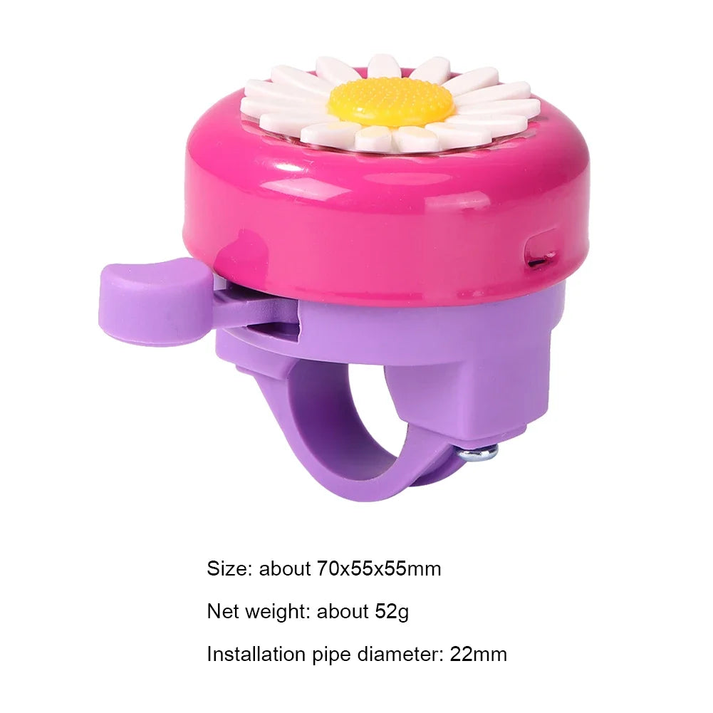 Kids Bicycle Bell Handlebars Boys Girls Cycling Ring Riding Alarm Horns Bike Daisy Flower Safety Warning Cycling Accessories
