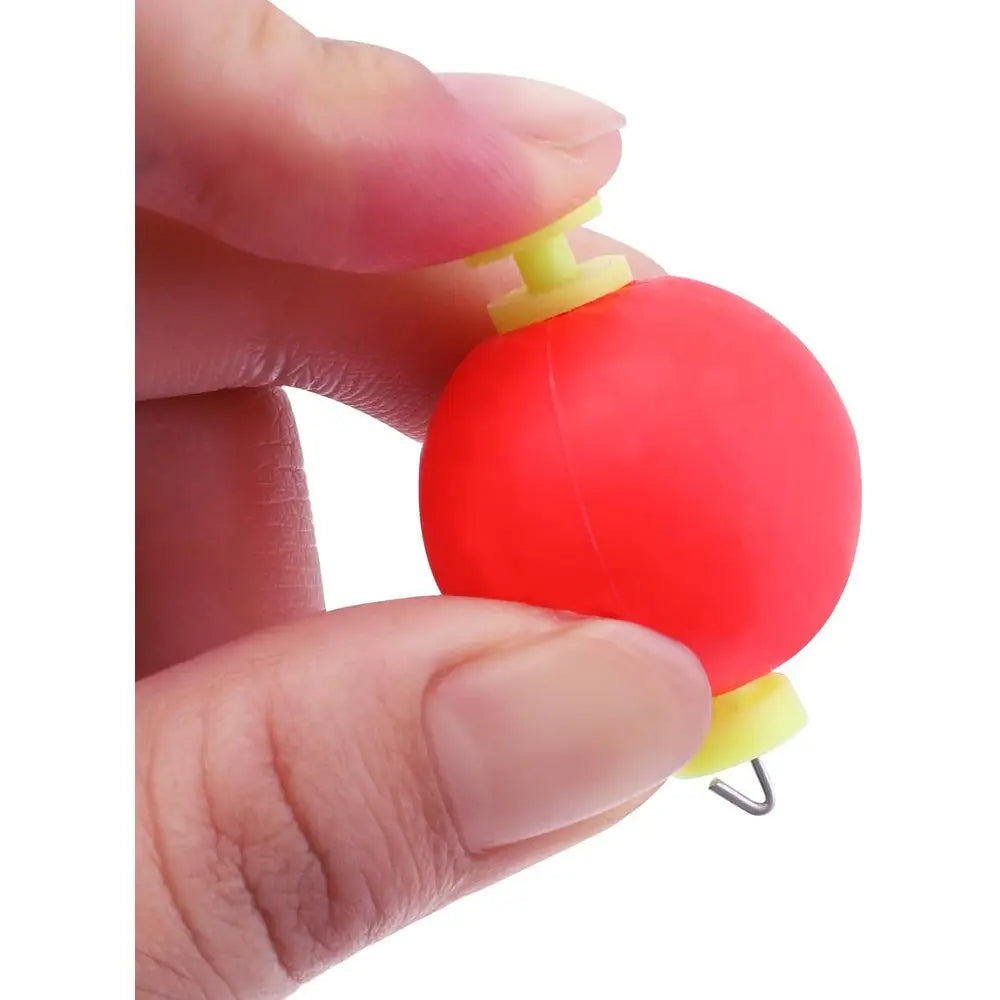 10pcs EVA Foam Fishing Bobbers with Snap-On Push Button, Round Floats Set, 0.98 Diameter