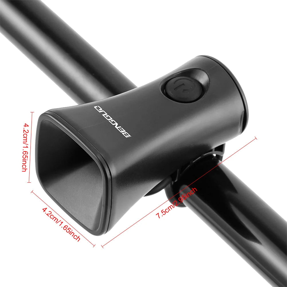 Electric Bike Horn 120dB Electronic Bicycle Bell Rechargeable Warning Safety Bell 5 Sound Modes Cycling Scooter Bike Accessories