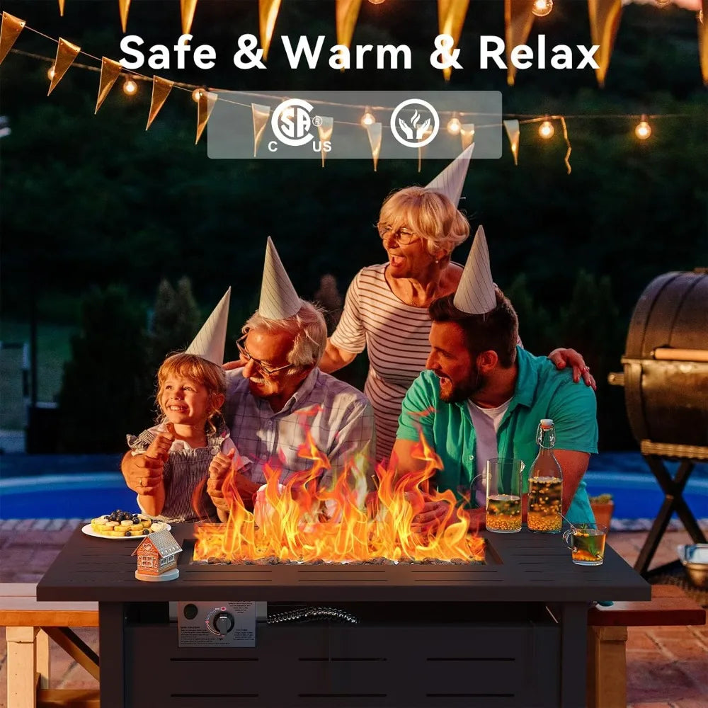 Propane Gas Fire Pit Table 50,000 BTU Outdoor