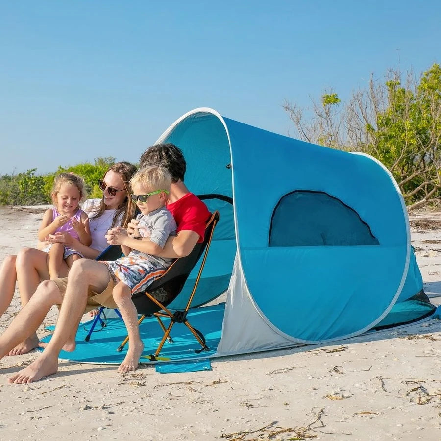 Pop up Beach Tent Sun Shelter with UPF50 UV Protection, Instant Easy Setup Popup Beach Shade Canopy for 3 Person, Portable amp F