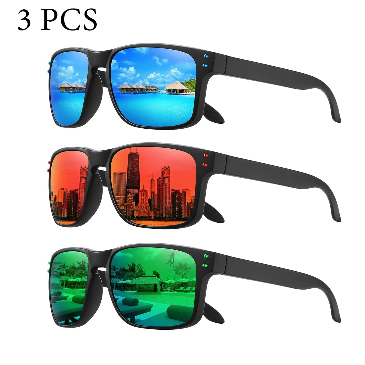 1/4 Pcs Polarized Sunglasses for Men Women Designer Driving Night Vision Sun Glasses Male Fishing UV400 TR Polarized 2028