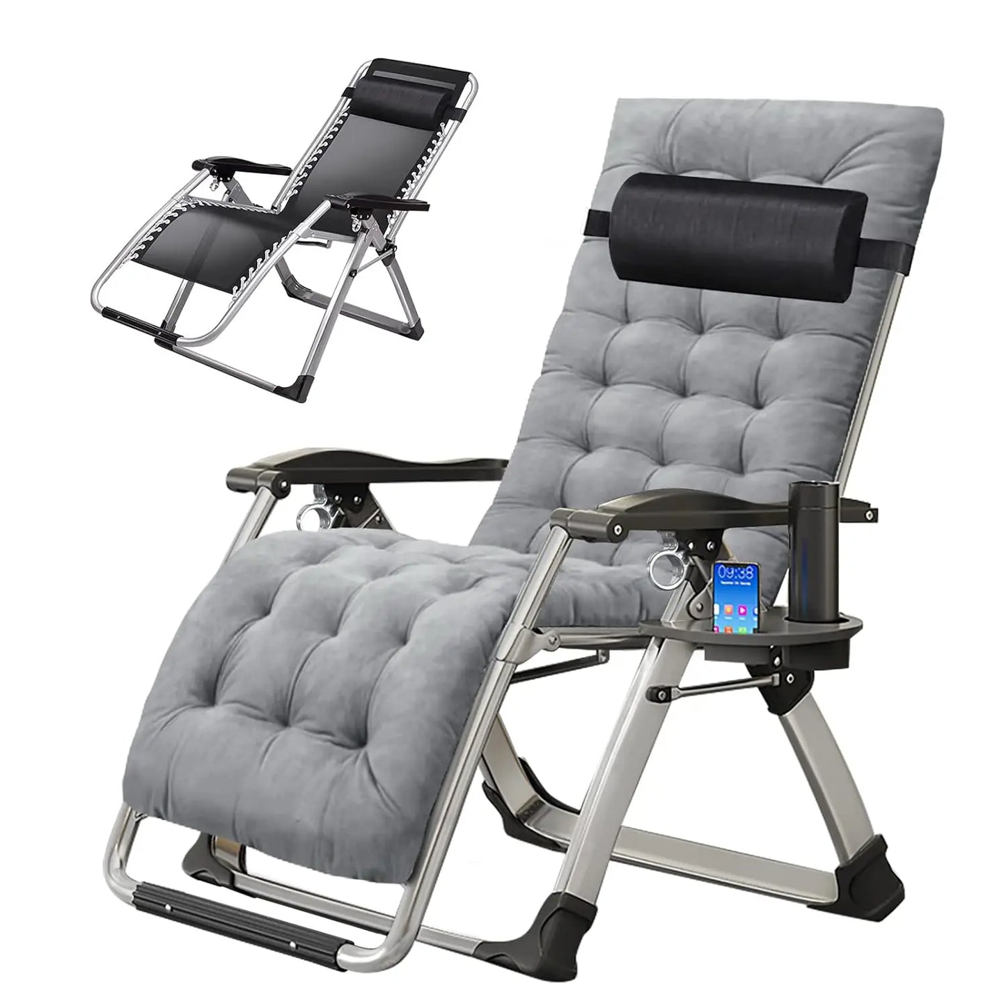 Zero Gravity Chair,Premium Outdoor Lawn Folding Lounge Chairs,Sturdy Adjustable Reclining Patio Chairs with, Customized