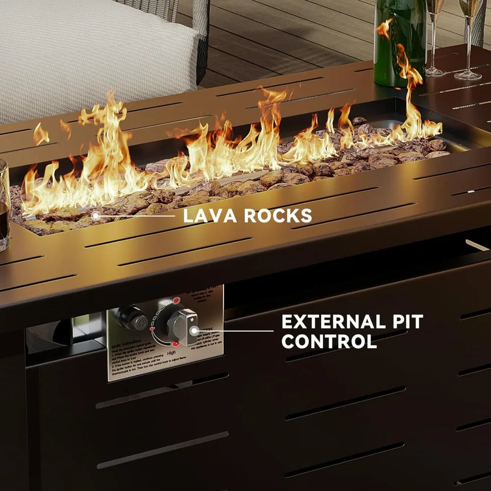 Propane Gas Fire Pit Table 50,000 BTU Outdoor