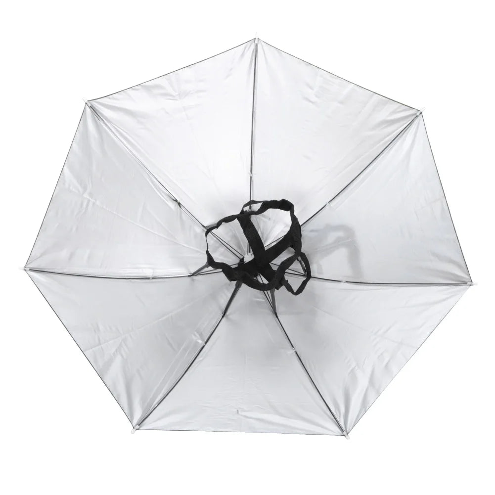 55/69/77/95cm Outdoor Fishing Caps Rain Umbrella Hat Foldable Fishing Sunshade Headwear Cap Waterproof Camping Beach Fishing Hat