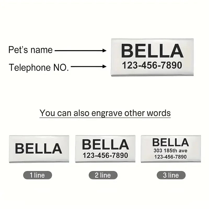 Personalized Cat Collar with Bell Buckle Customized Nametag Puppy Kitten Necklace Free Engraved name ID tag Nameplate
