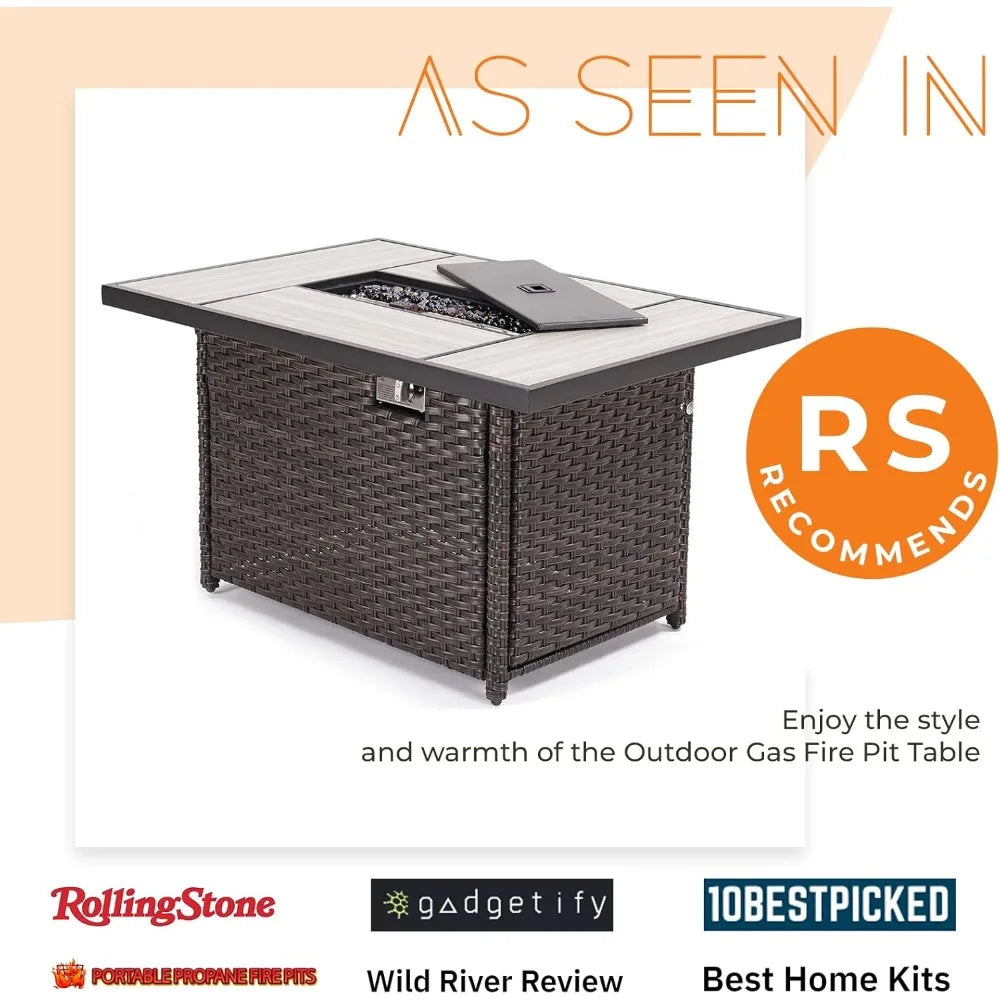 Grand Patio CSA Safety Approved Gas Fire Pit Table 50000 BTU Propane Outdoor